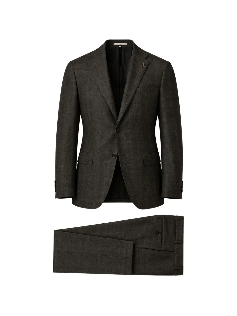 Check-Pattern Single-Breasted Suit by Pal Zileri