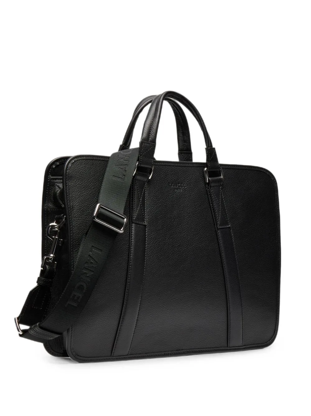 Grained-Leather Laptop Bag by Lancel