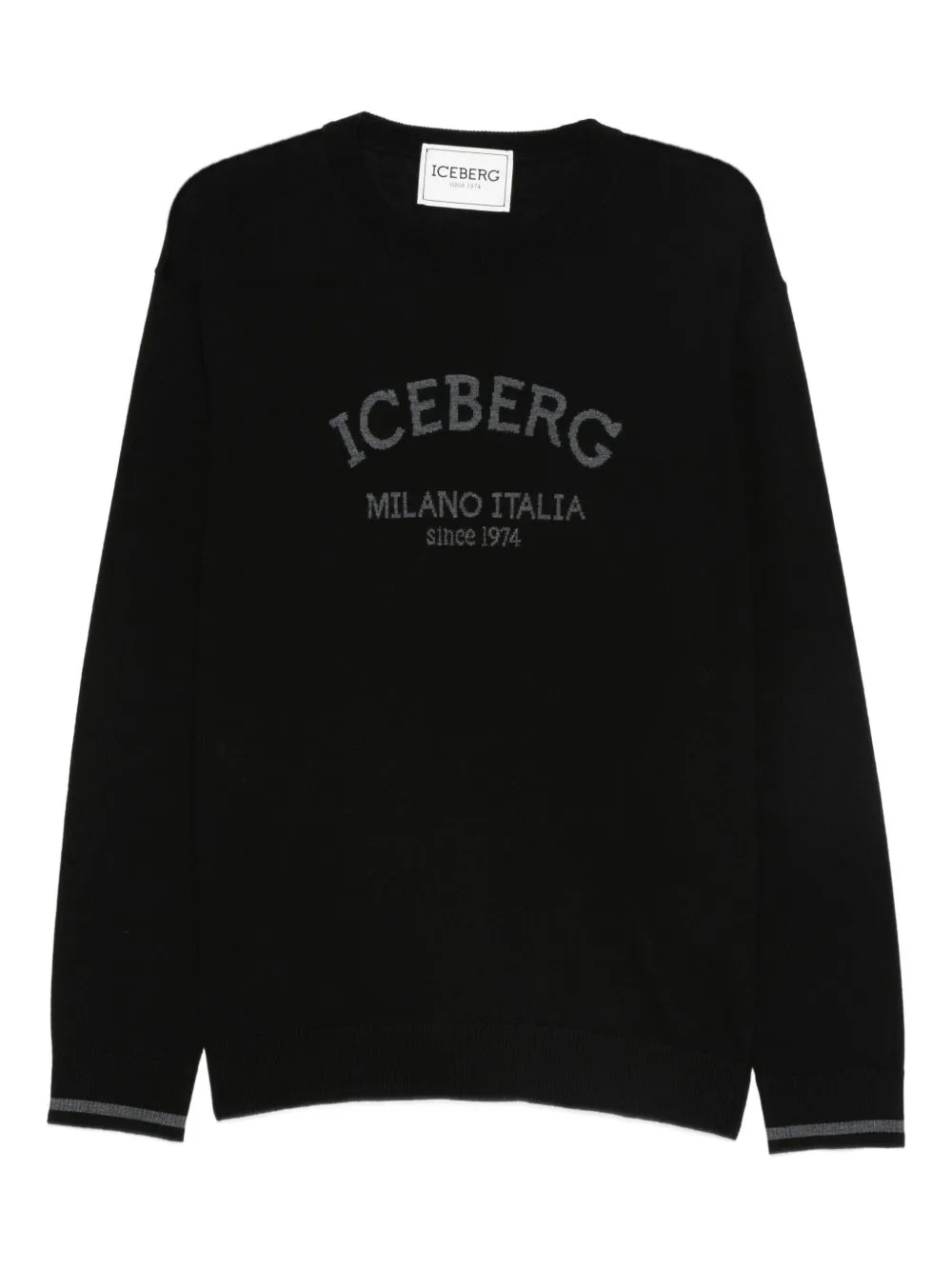 Logo-Embroidered Wool Sweater by Iceberg