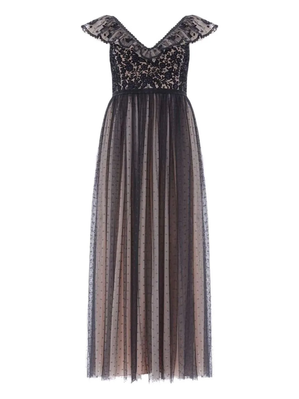 Lace-Detail Ruffled Dress by Needle & Thread