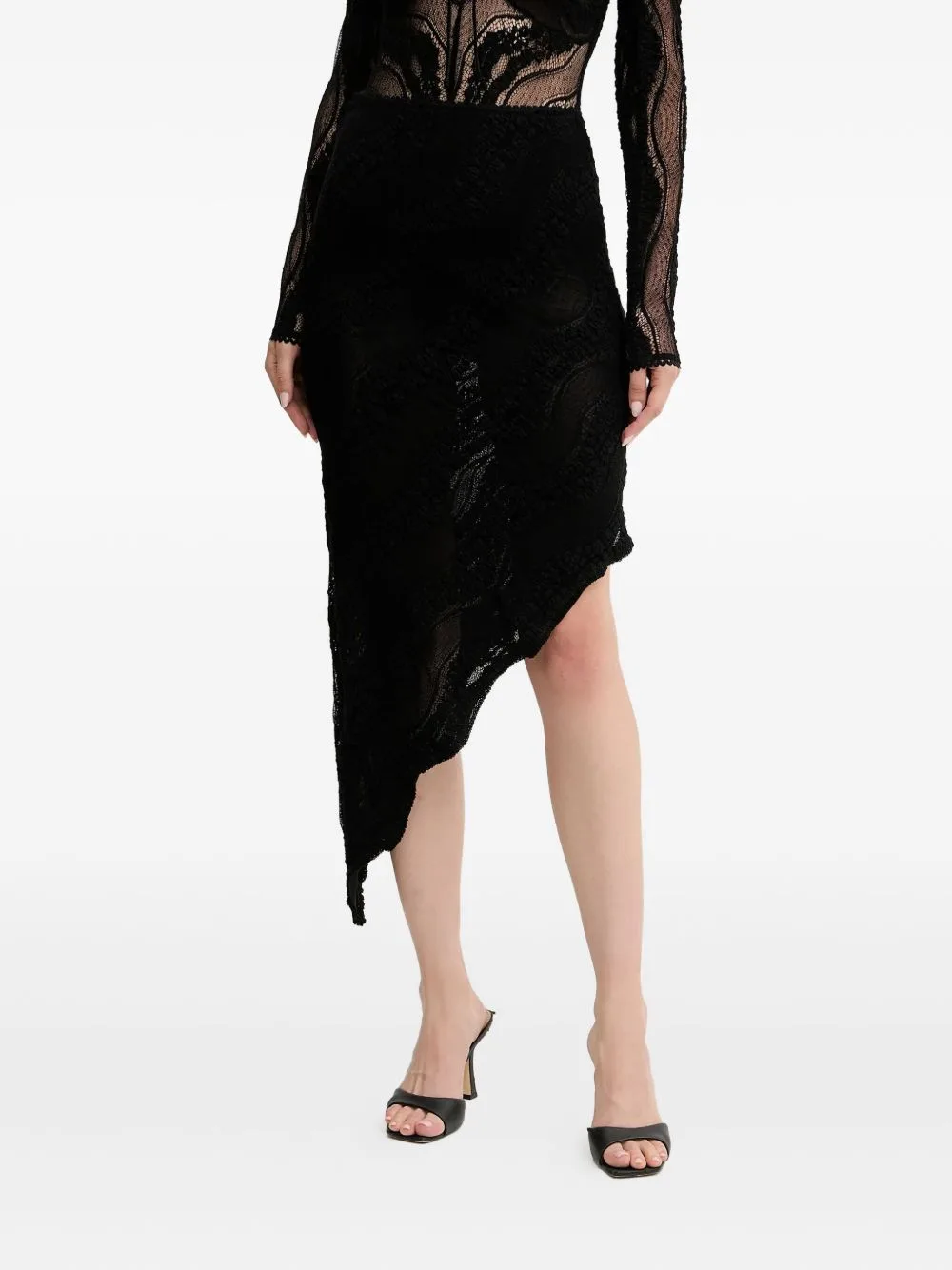 Asymmetric Lace Skirt by Charo Ruiz Ibiza