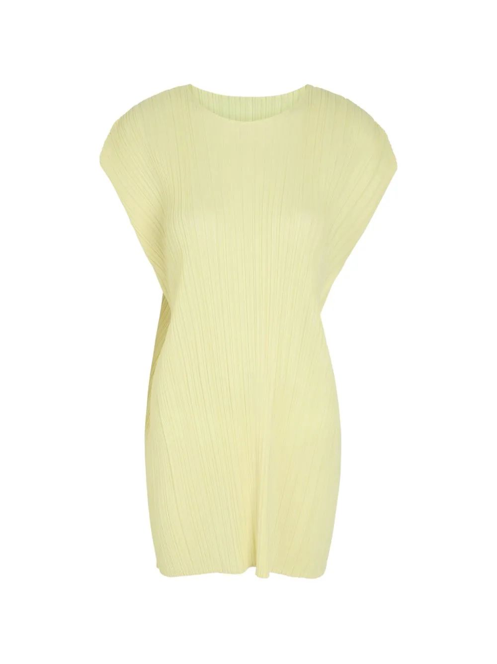 Pleated Cap-Sleeve Tunic Mini Dress