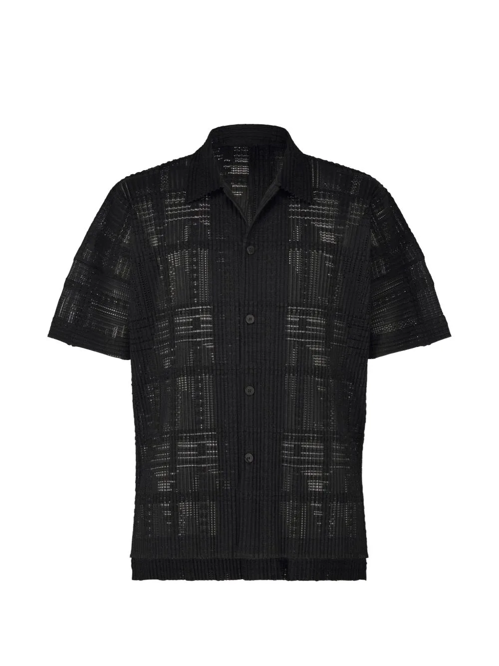 Lace Grid Pleats Shirt by Homme Plissé Issey Miyake