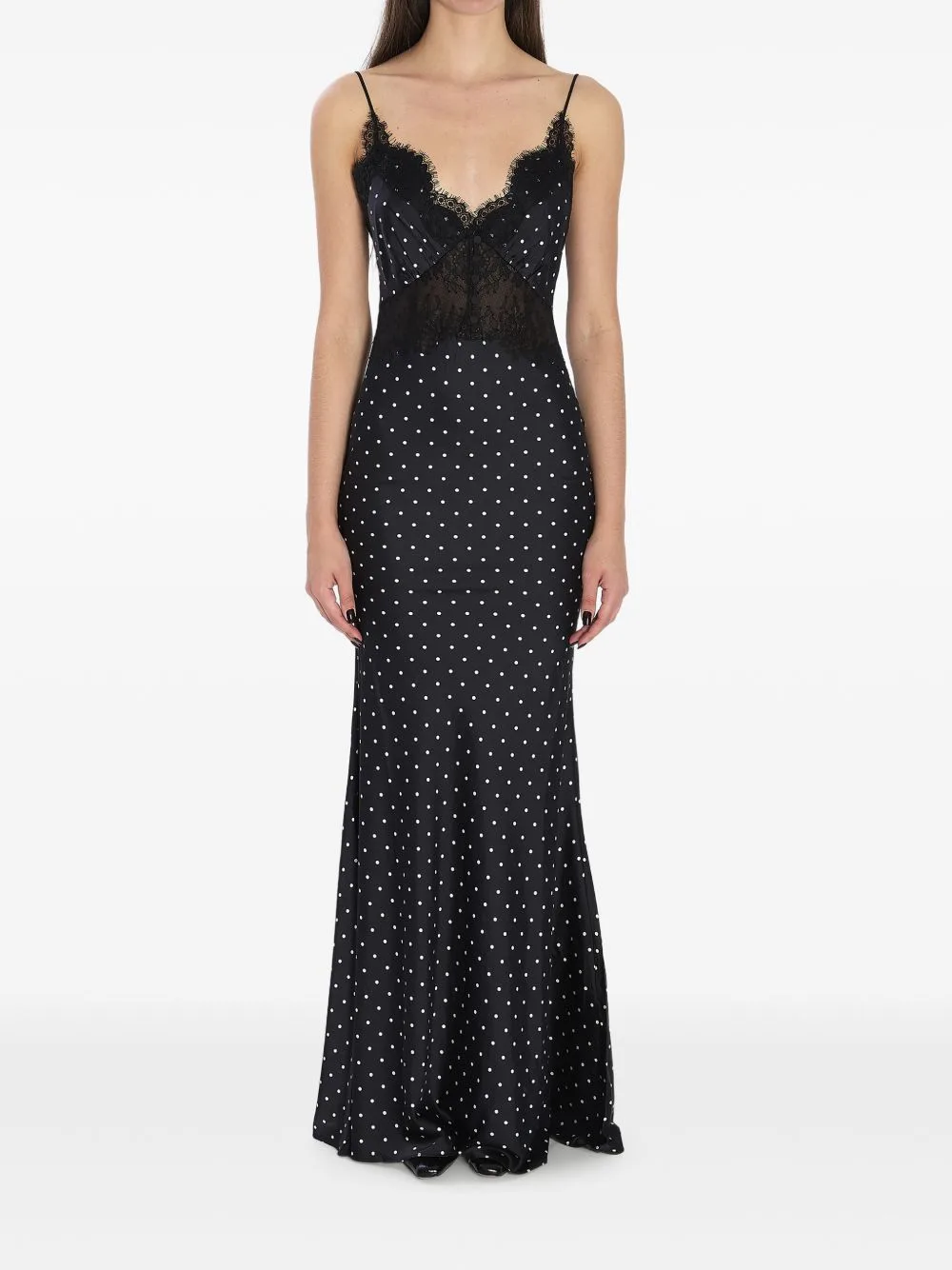 Polka-Dot Lace Maxi Dress by Self-Portrait