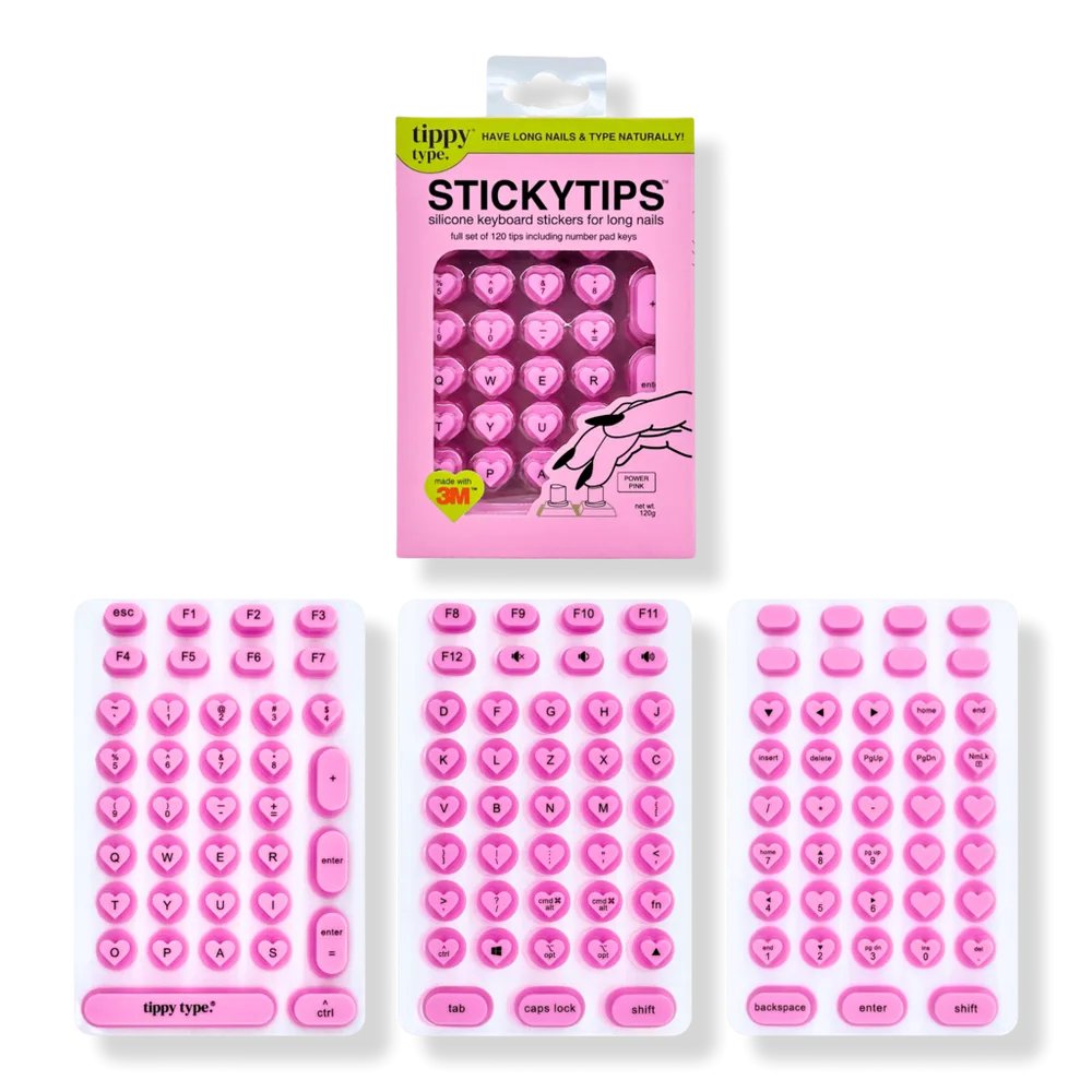 StickyTips - Keyboard Stickers for Long Nails by Tippy Type