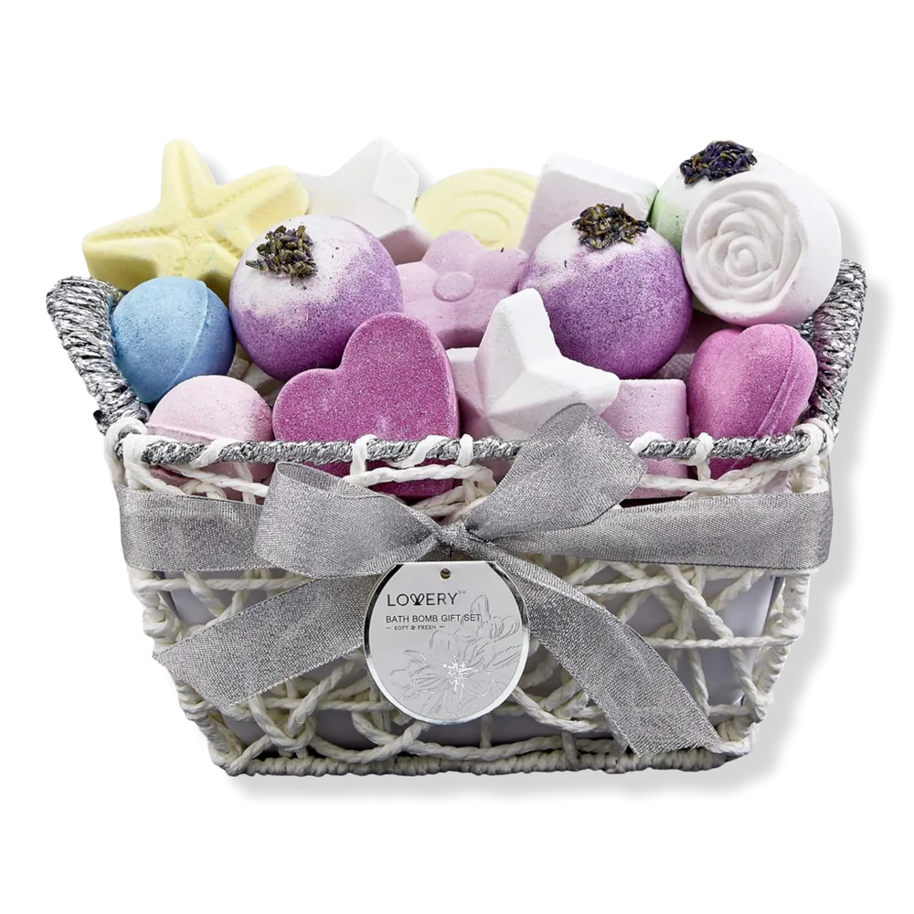 Bath Bombs Gift Set with Shea and Coco Butter by Lovery
