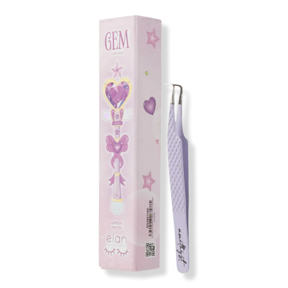 Amethyst Nano Grip Lash Tweezer by elan beaute & supplies