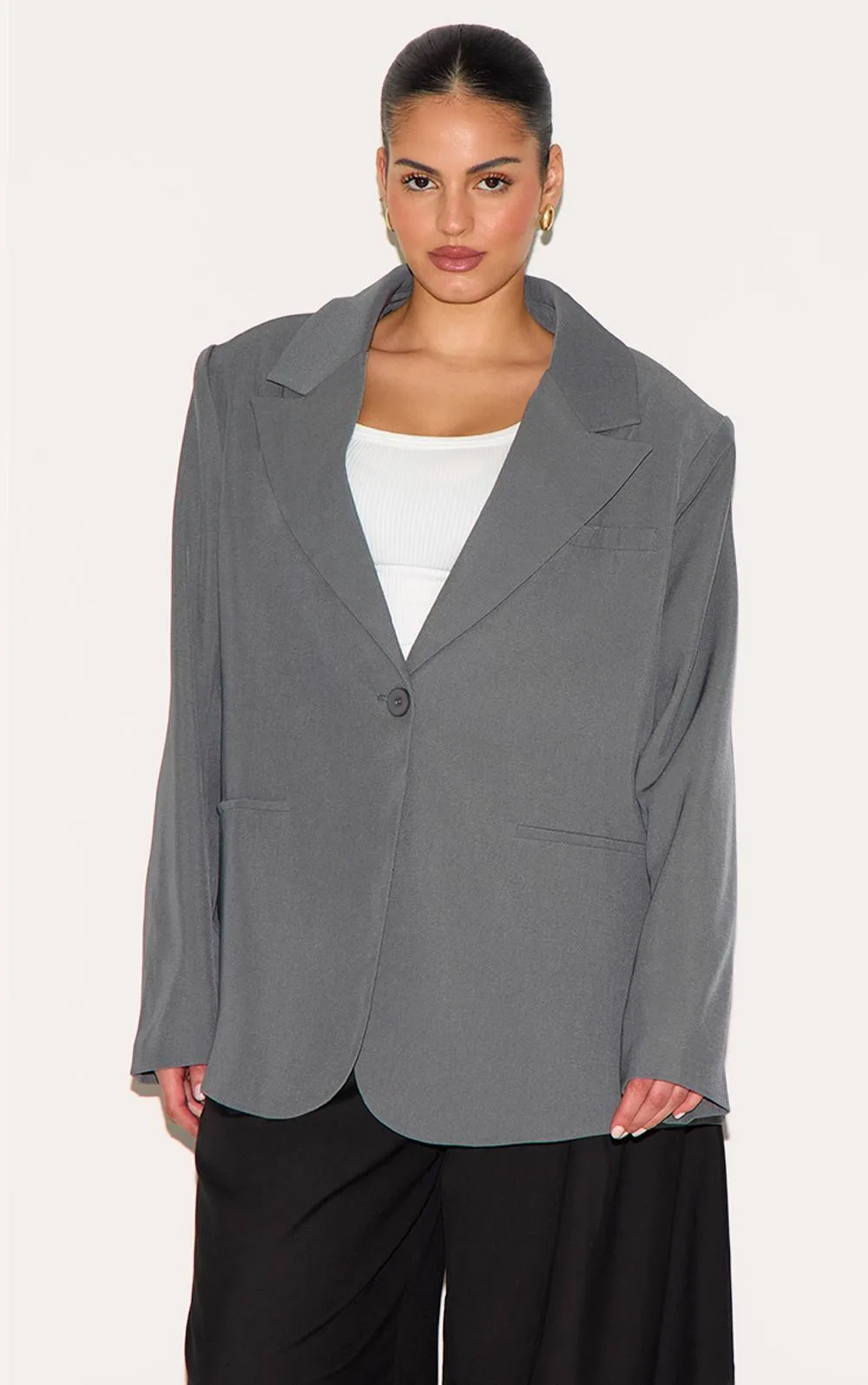 Oversized Exaggerated Collar Blazer by PrettyLittleThing