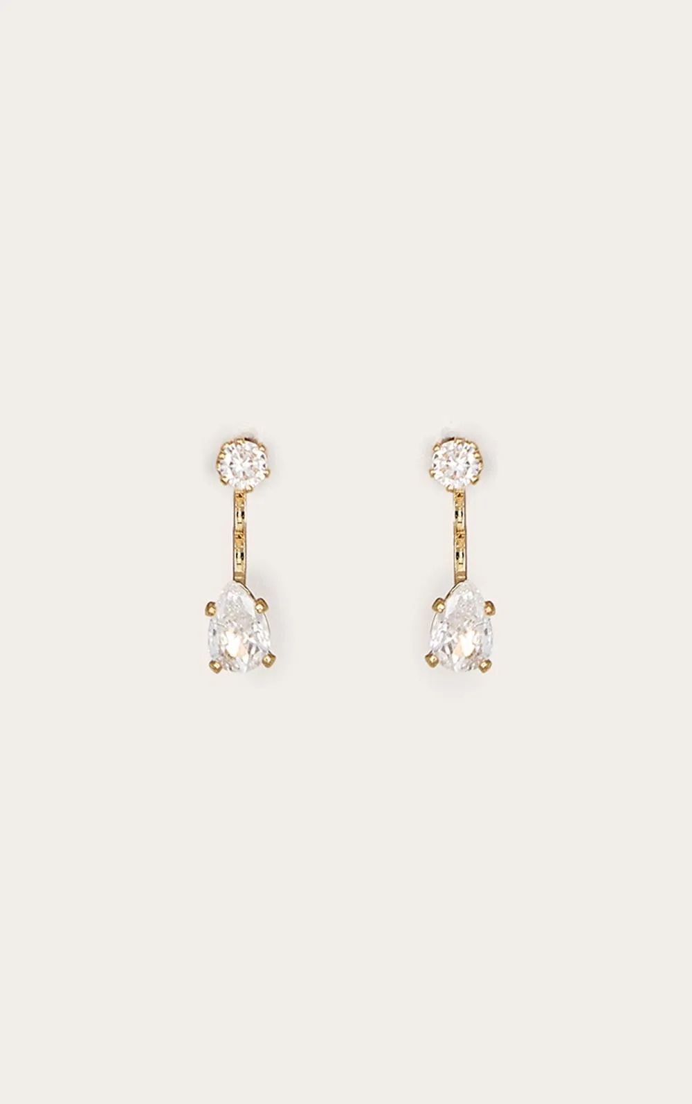 Curved Diamante Detail Earrings by PrettyLittleThing