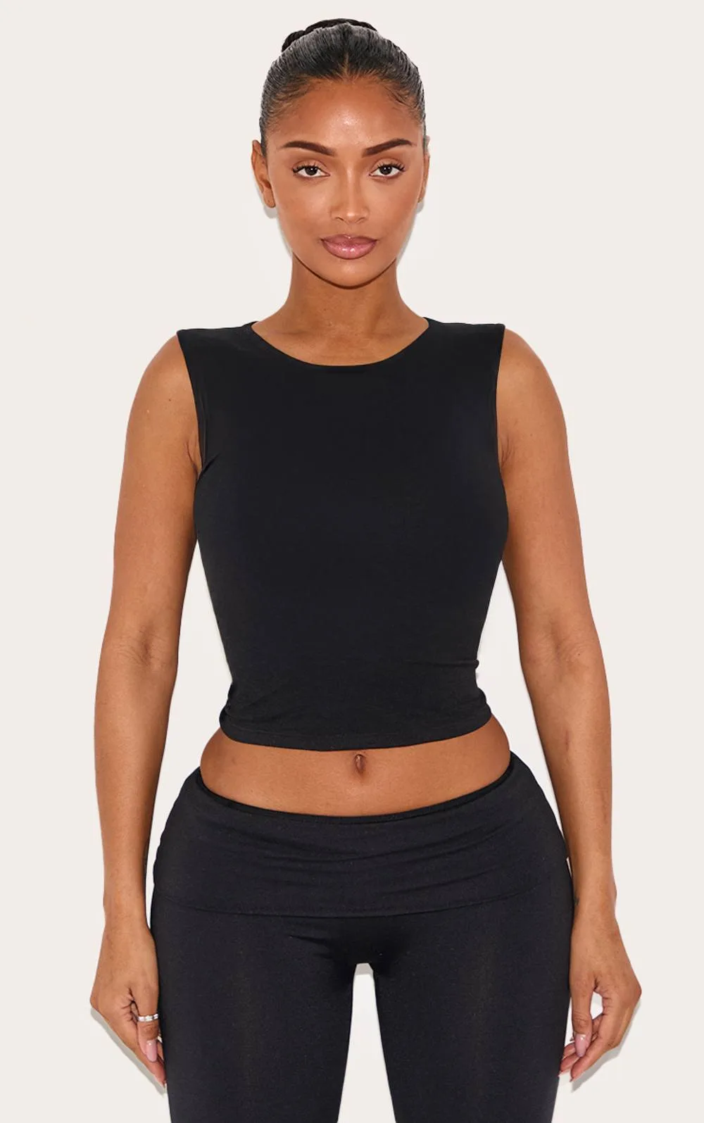 Shape Sculpted Longline Racer Top Co-Ord by PrettyLittleThing