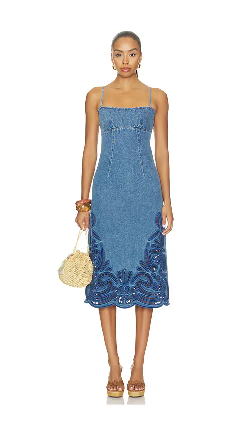 The Jane Eyelet Denim Dress by Ulla Johnson