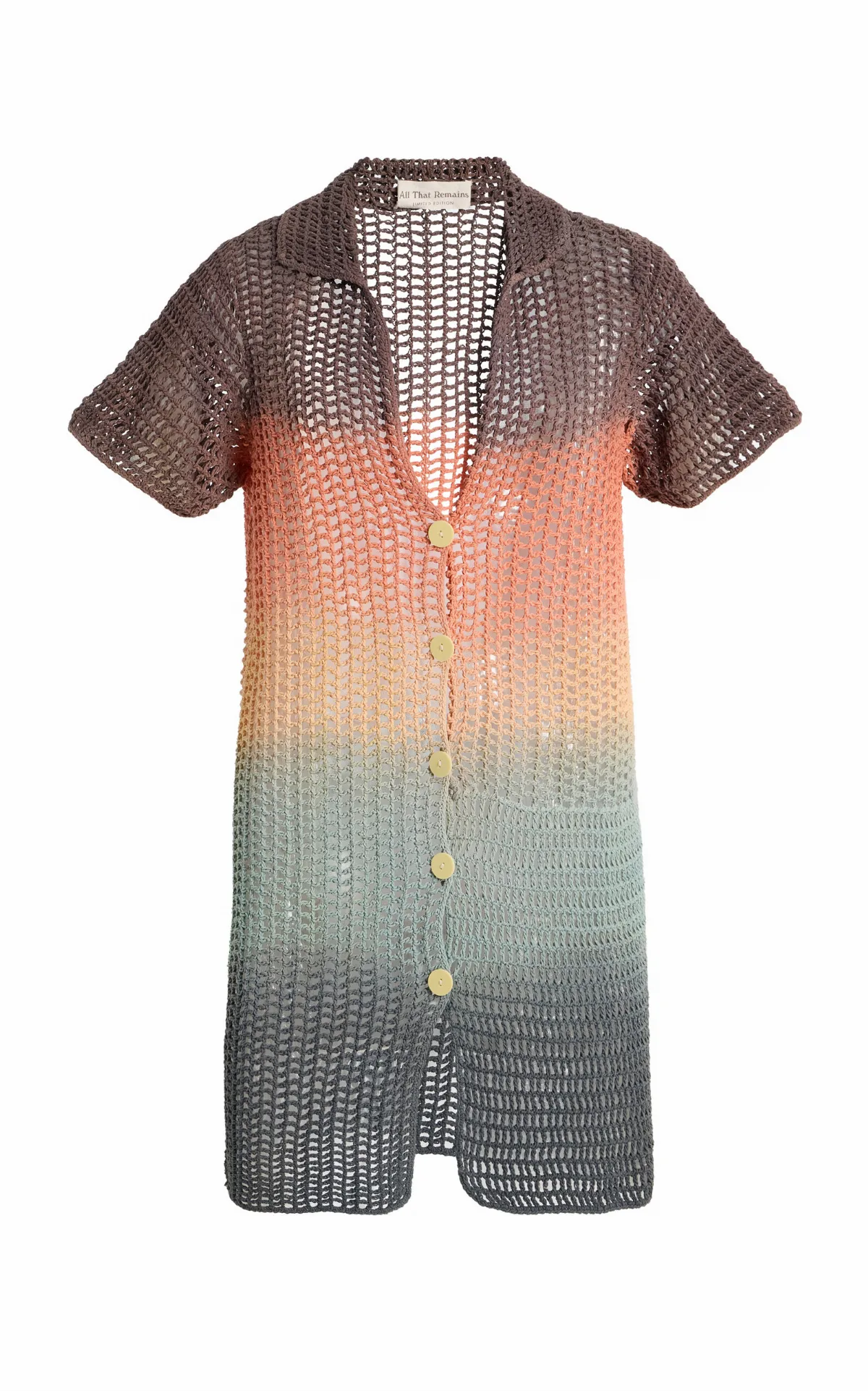 Floyd Crocheted Cotton Mini Shirt Dress by All That Remains