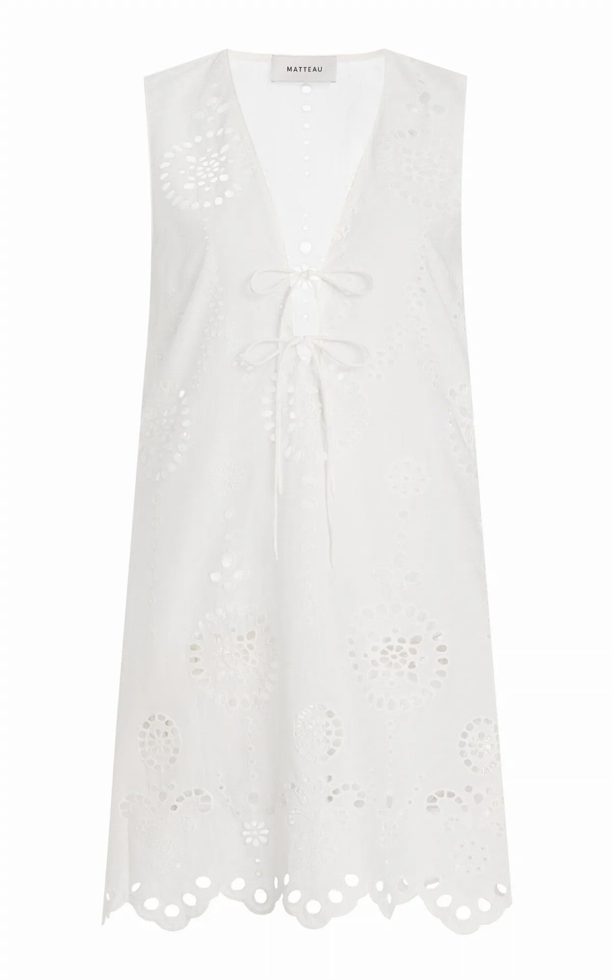 Cotton Broderie Anglaise Mini Dress by Matteau
