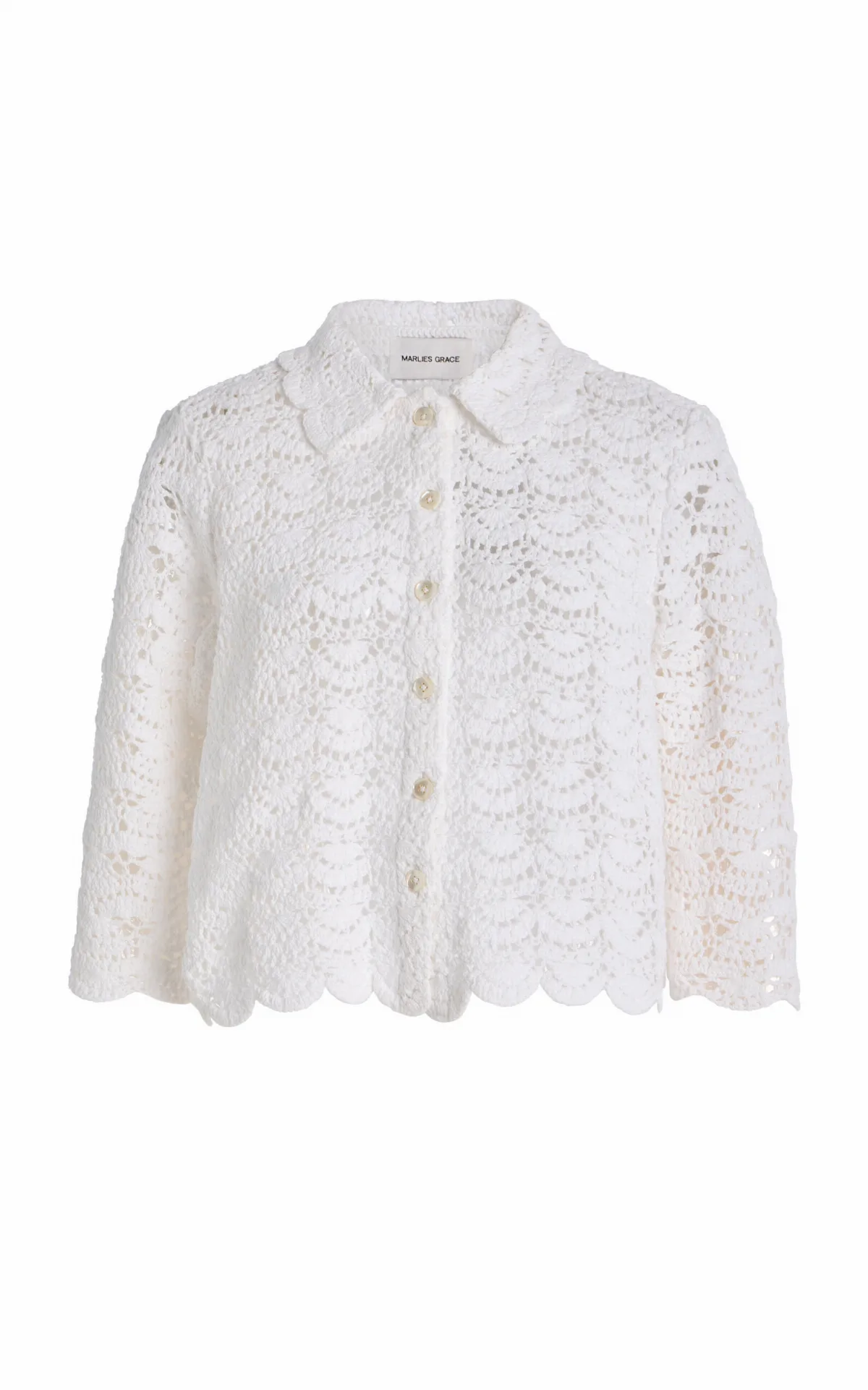Rosamund Crocheted Cotton Jacket by Marlies Grace