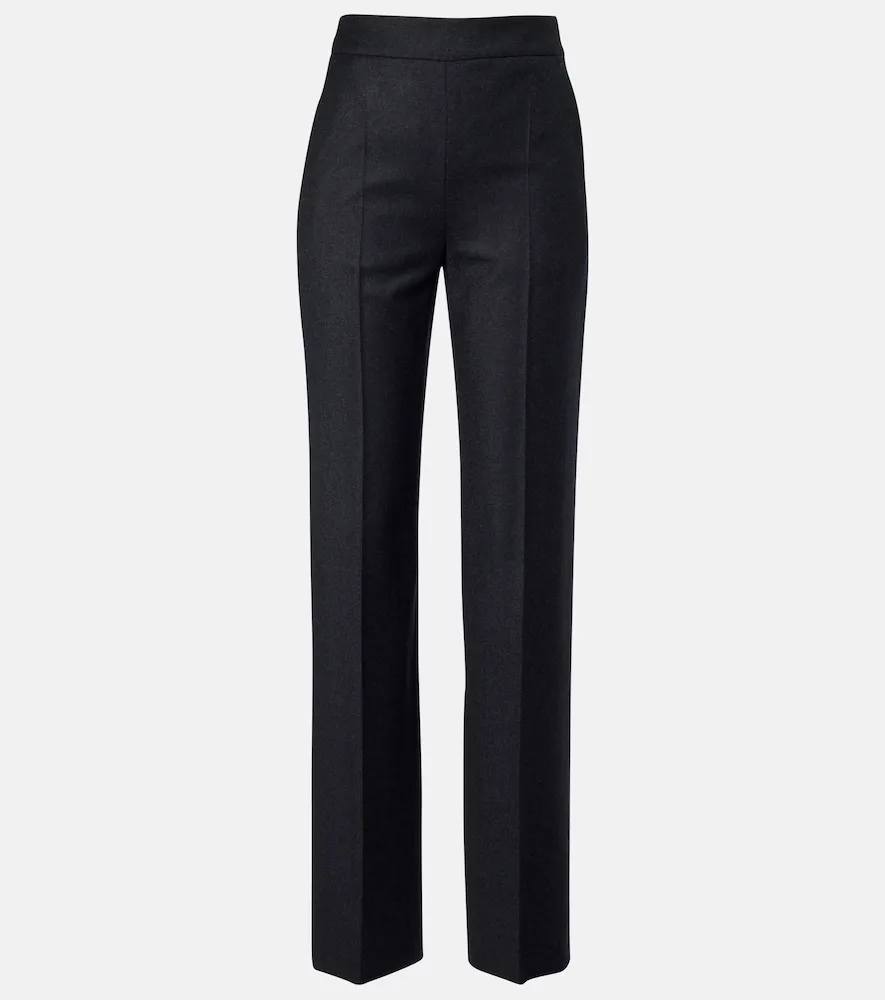 Wool Flannel Straight Pants by Agnona