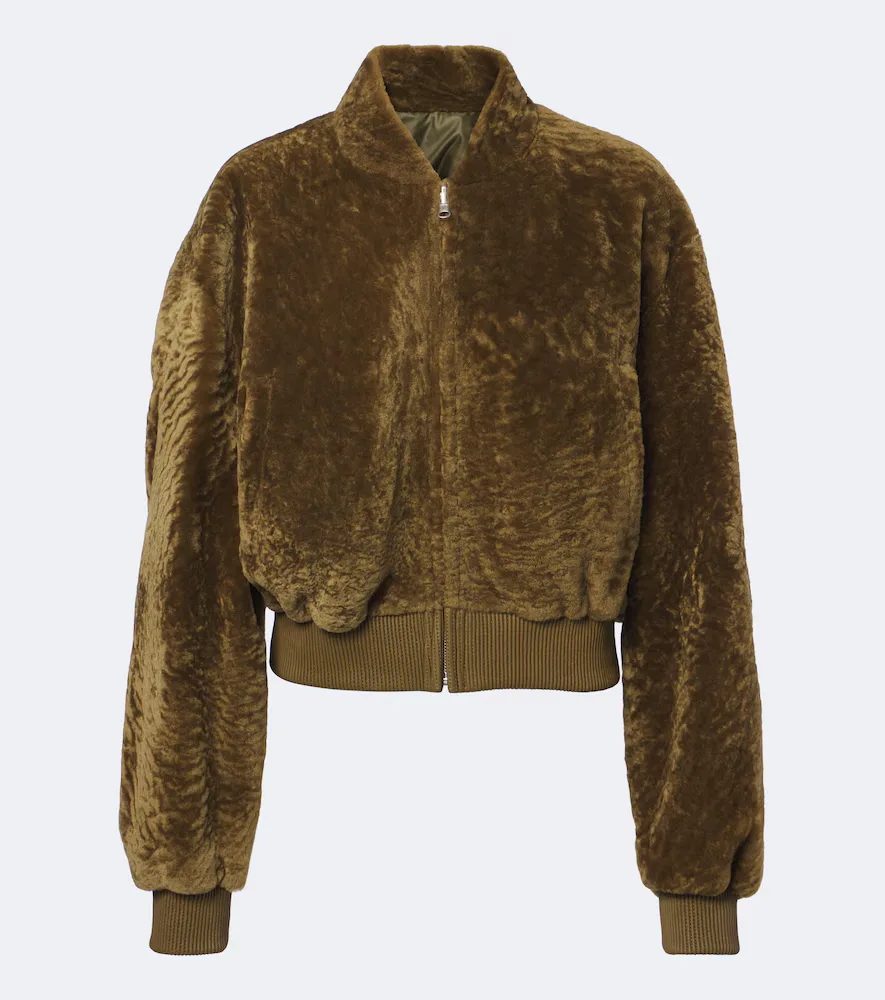 Azra Shearling Bomber Jacket by Arma