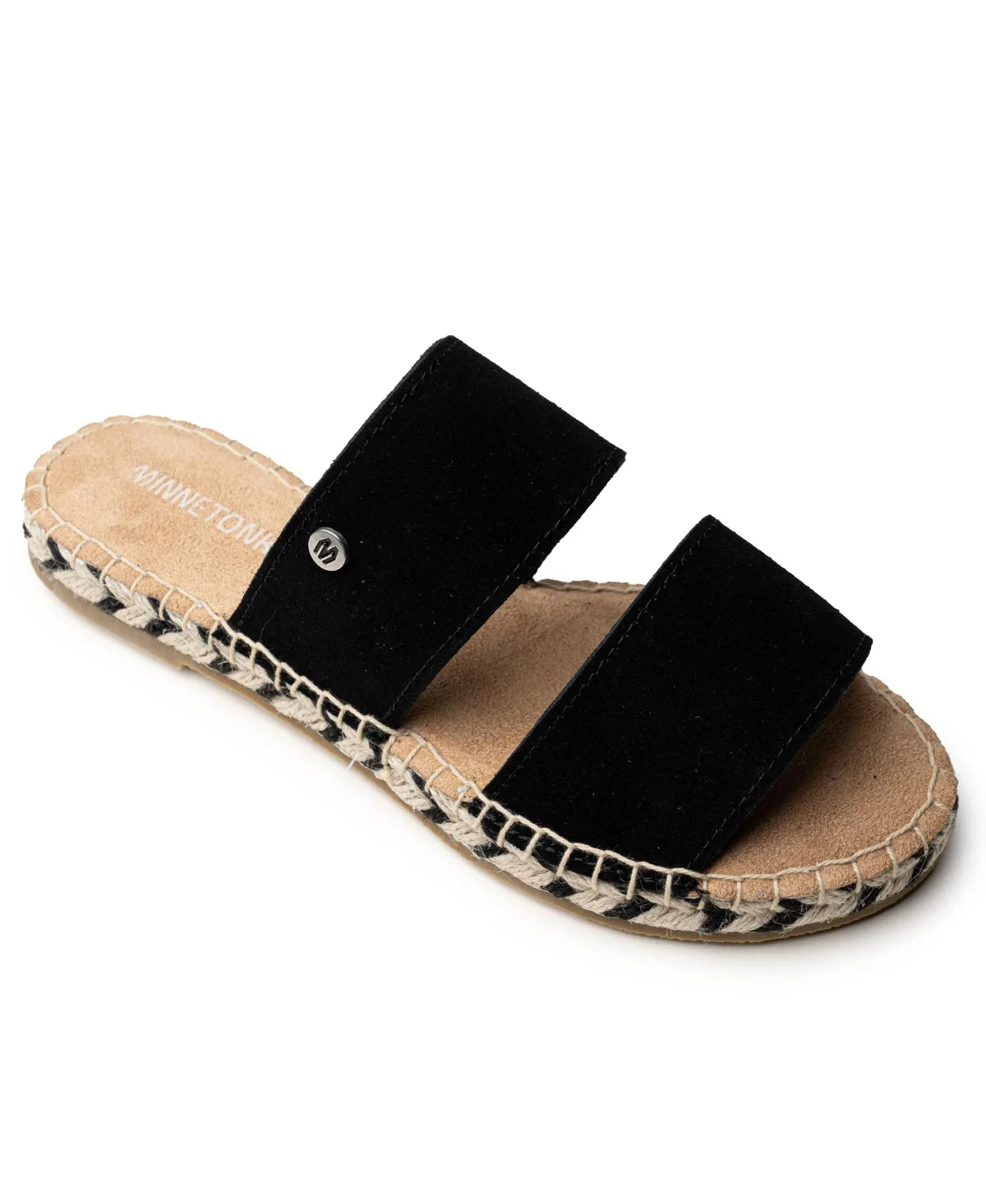 Poppie Suede Slide Sandals by Minnetonka
