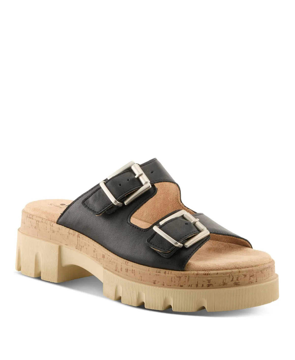Marbello Wedge Sandal with Buckle Closure by Spring Step