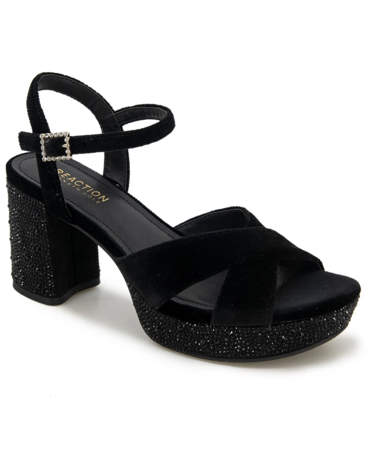 Reeva Velvet Platform Dress Sandals by Kenneth Cole Reaction