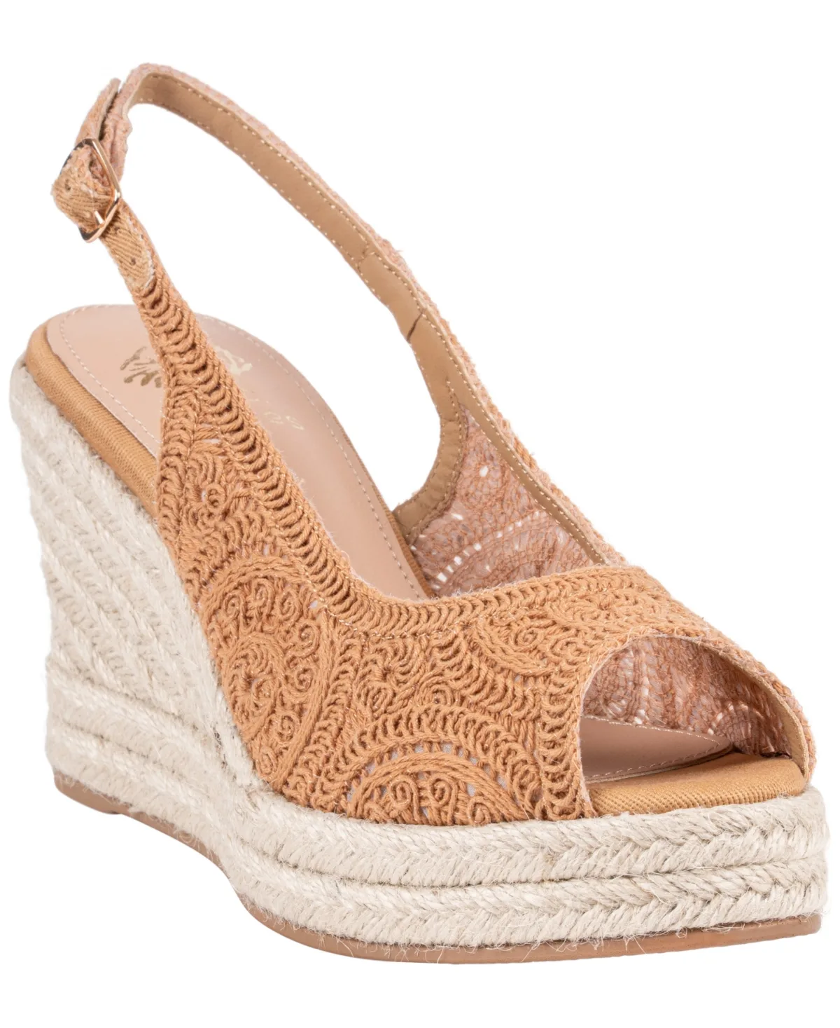 Bowery Crochet Espadrille Wedge Sandals
