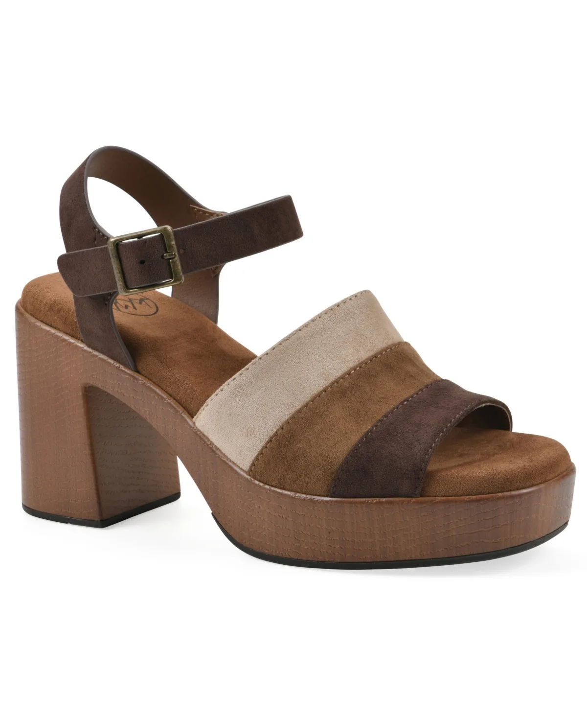 Barrette Platform Block Heel Dress Sandals by White Mountain