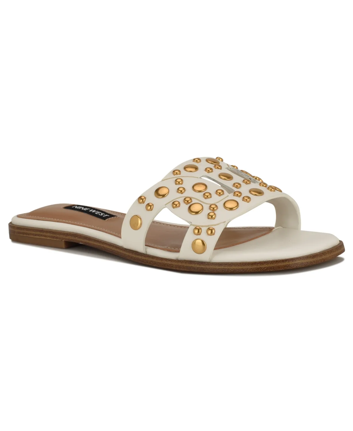 Gomaz Embellished Flat Slip-On Sandals by Nine West