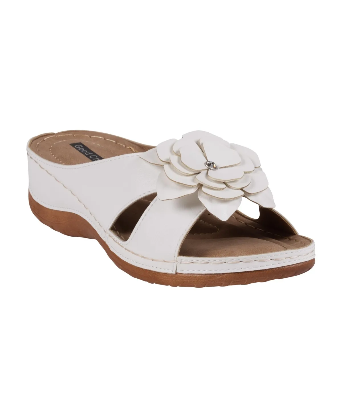 Joy Flower Rosette Comfort Sandals by Gc Shoes