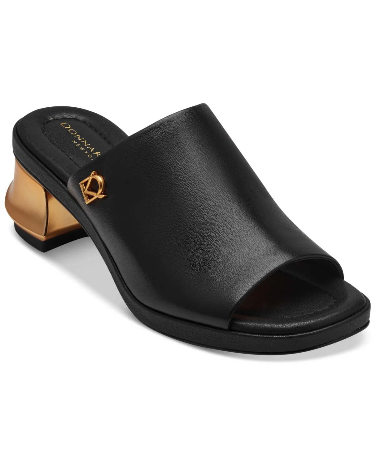 Tinley Leather Peep Toe Mules by Donna Karan New York