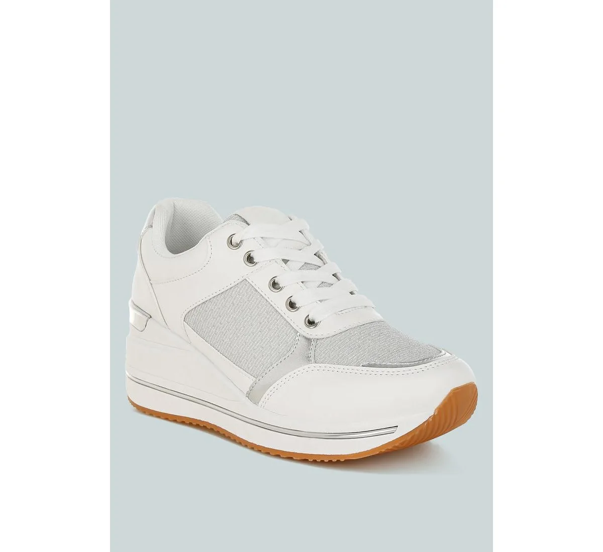 Vespera Faux Leather & Mesh Sneakers by London Rag