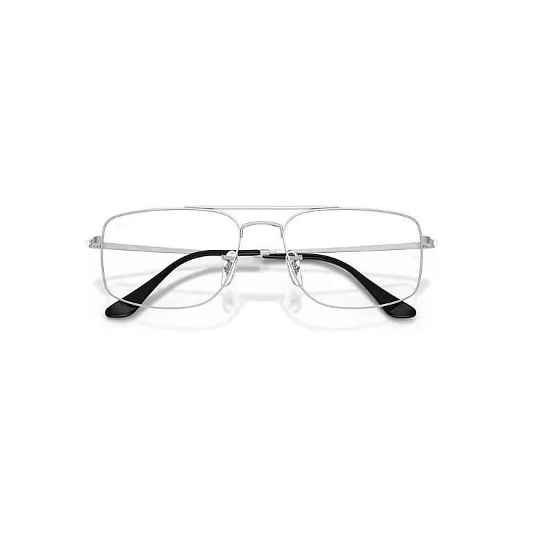 Explorer IIi Optics Eyeglasses Silver Frame Clear Lenses Polarized by Ray-Ban
