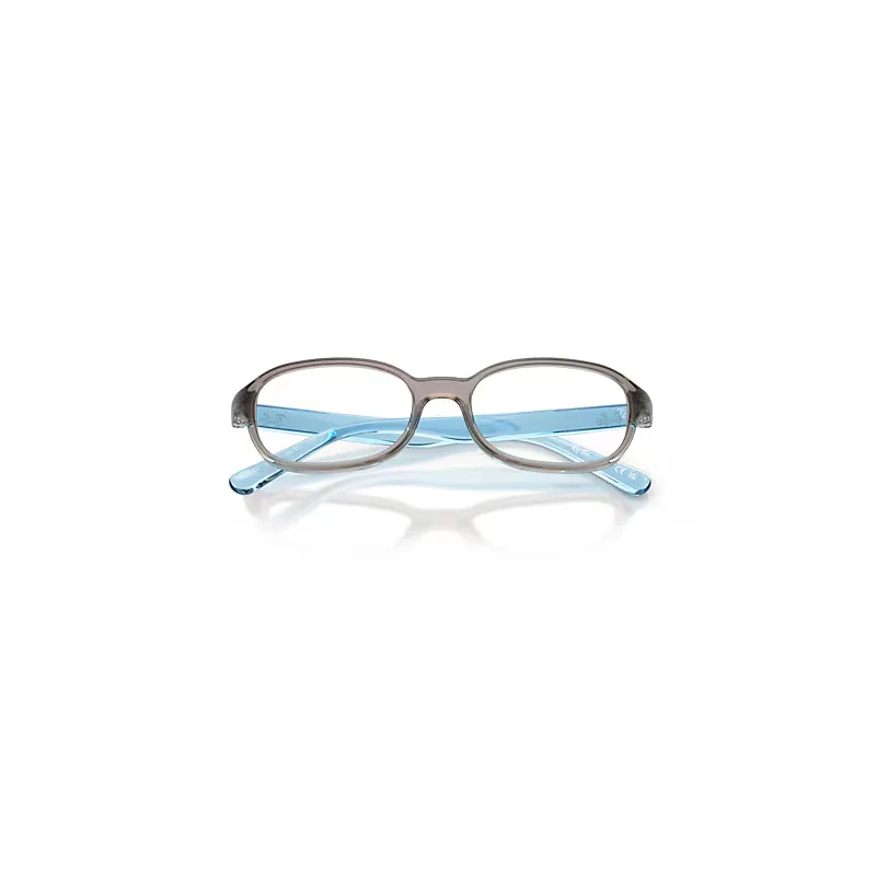 Rb1904 Optics Bio-Based Eyeglasses Transparent Light Blue Frame Clear Lenses Polarized by Ray-Ban