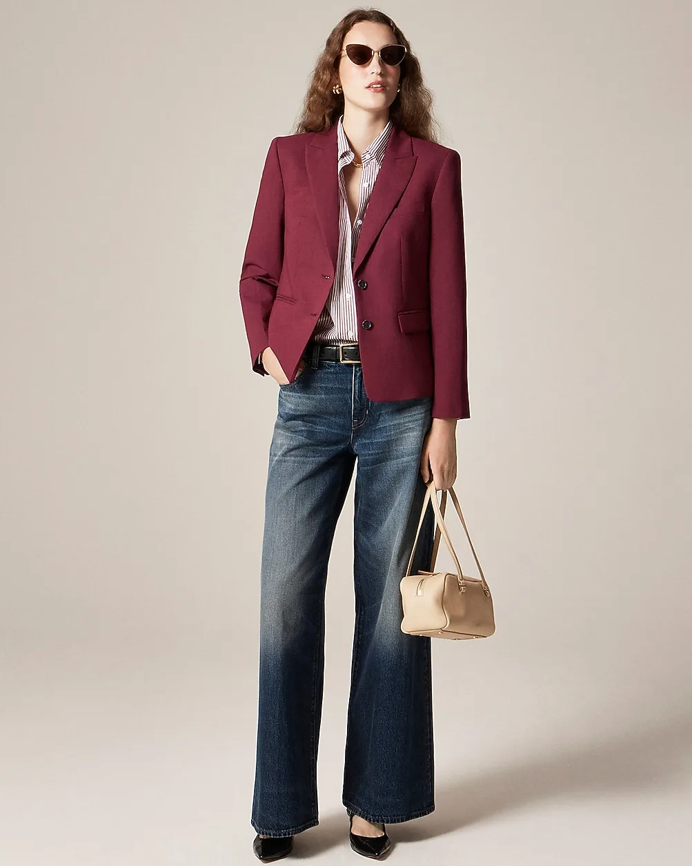École Blazer in Italian Gauzy Wool Blend by J.Crew