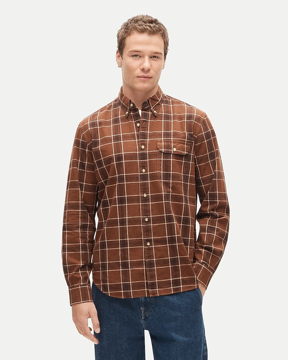 Lightweight Cotton Shirt in Plaid