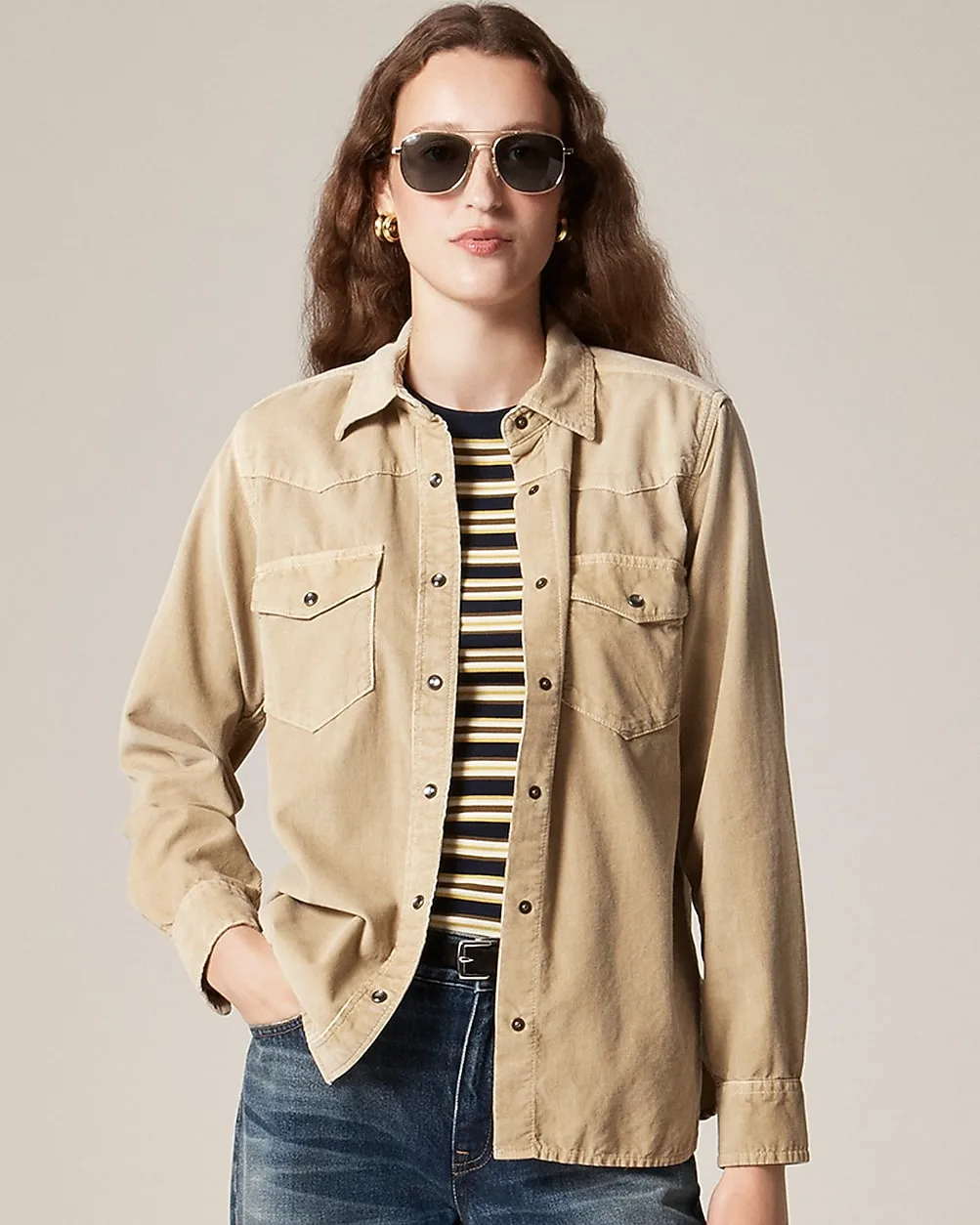 Jules Western Shirt in Corduroy by J.Crew