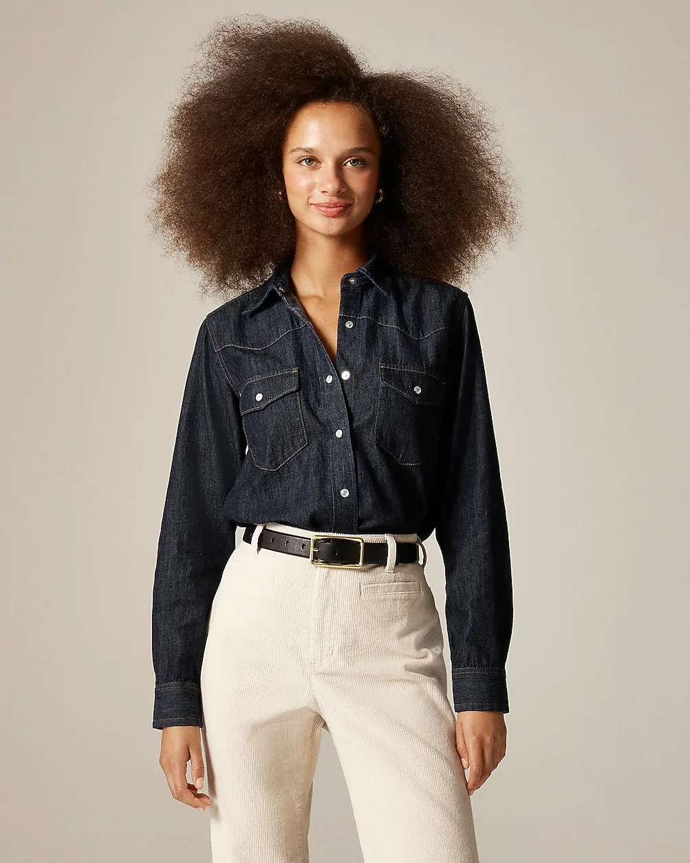 Jules Western Shirt in Denim by J.Crew