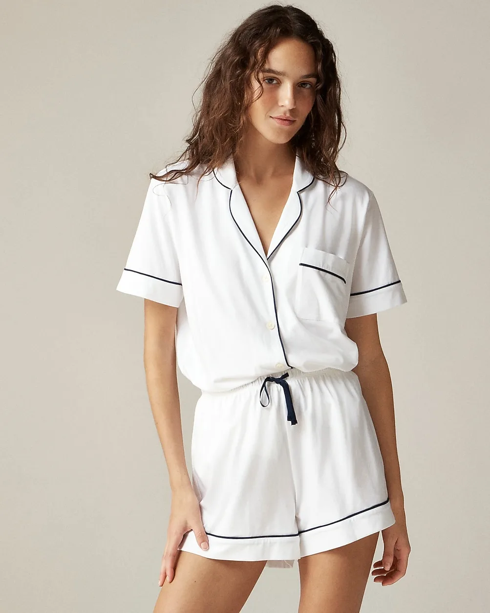 Dreamy Cotton-Blend Pajama Short Set