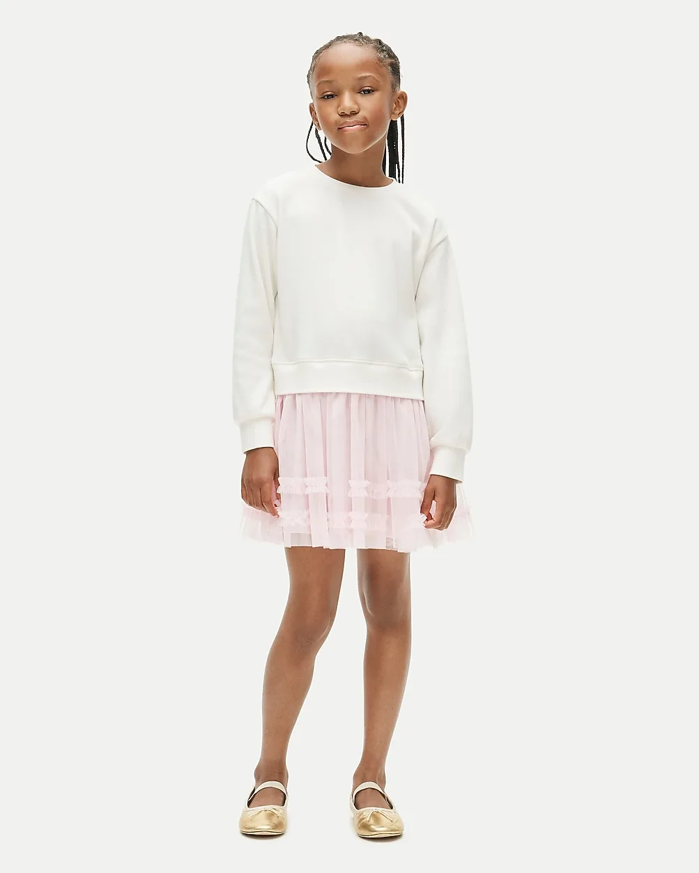 Sweatshirt Mixy Dress with Tulle by J.Crew