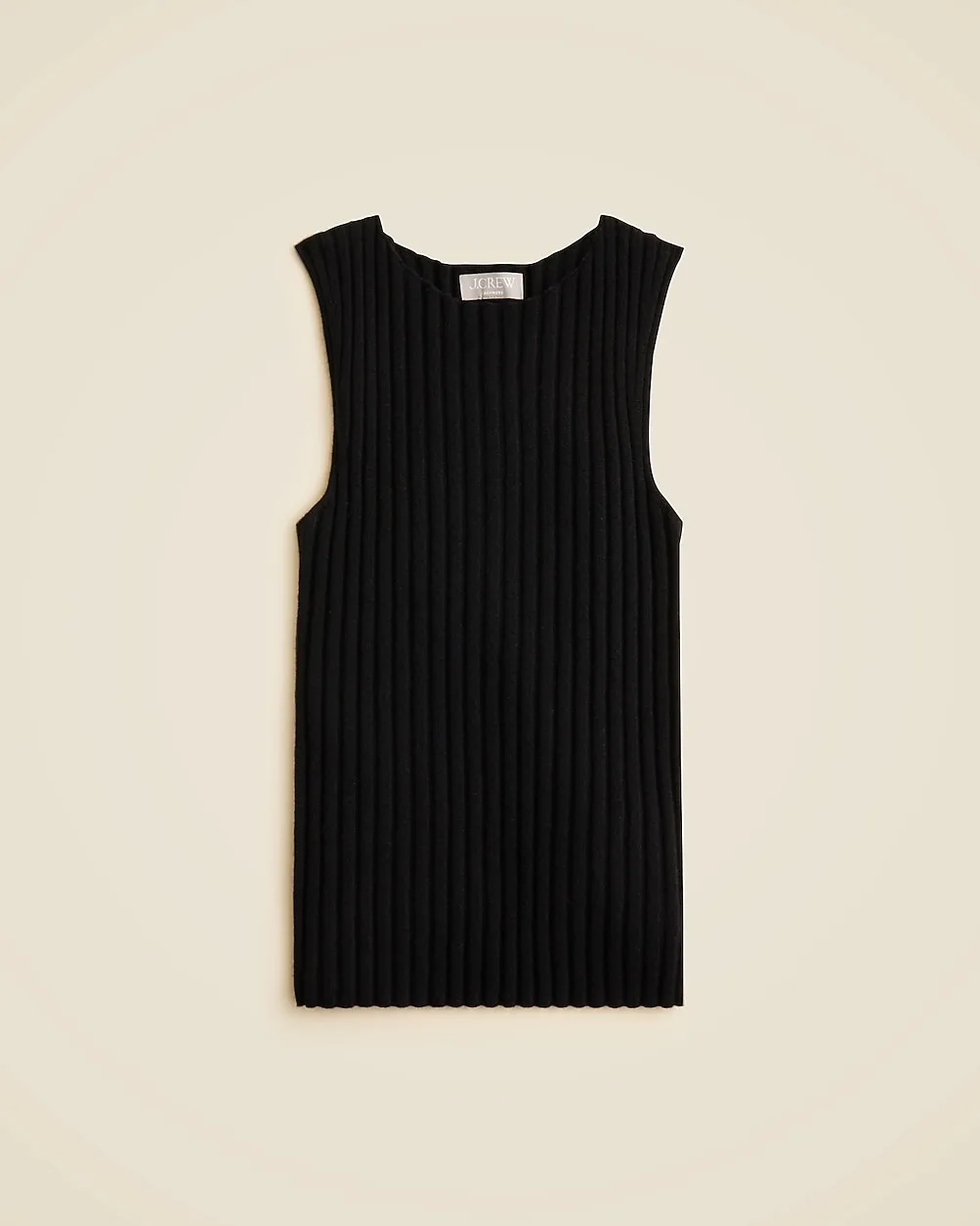 Wide-Rib Cashmere Sweater Shell