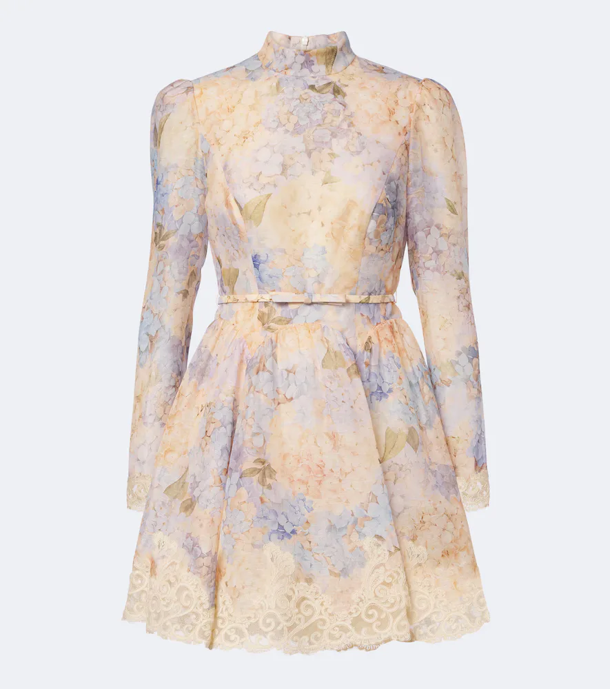 Robe Valiant En Soie Et Lin à Fleurs by Zimmermann