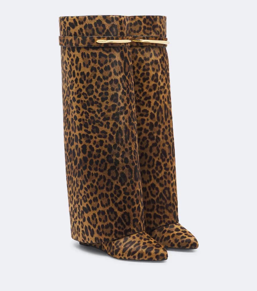 Bottes Shark Pinch En Cuir Façon Poulain by Givenchy