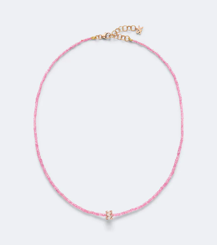 Collier Infinite En or Rose 18 ct, Spinelles Et Diamants by Suzanne Kalan