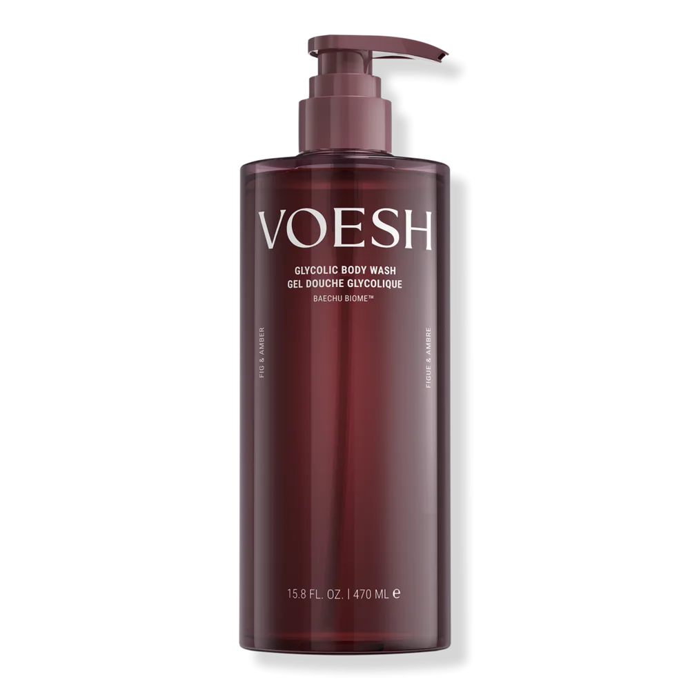 Exfoliating Glycolic Acid Body Wash for Soft Glowing Skin - Fig & Amber by VOESH
