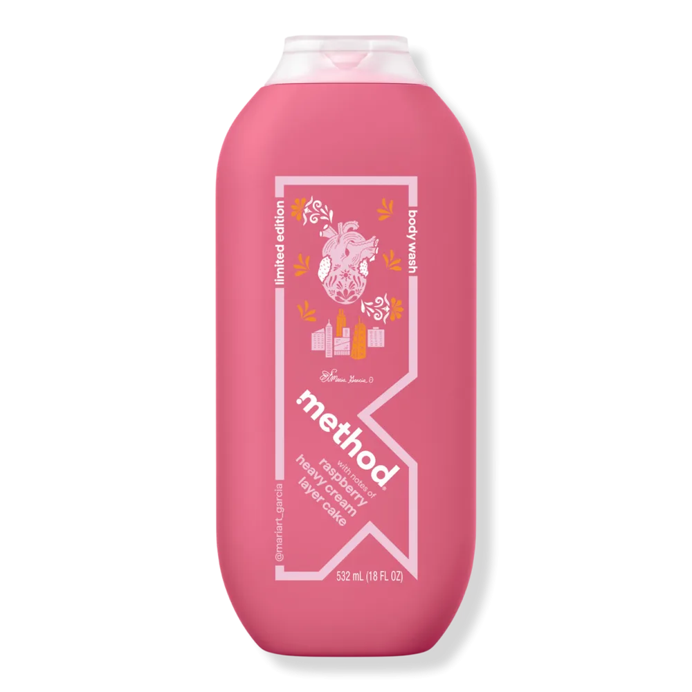 Artist Collection Body Wash - Raspberry + Layer Cake by method