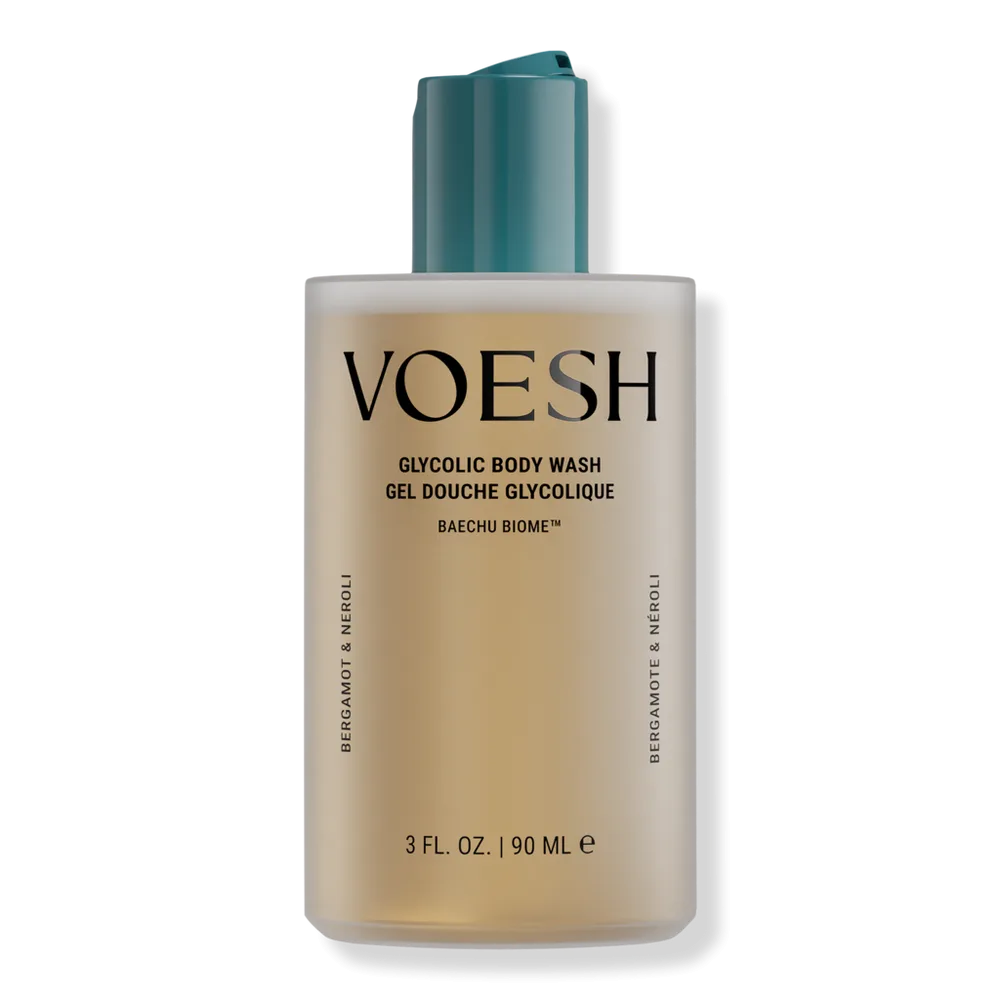 Mini Exfoliating Glycolic Acid Body Wash for Soft Glowing Skin - Bergamot & Neroli by VOESH
