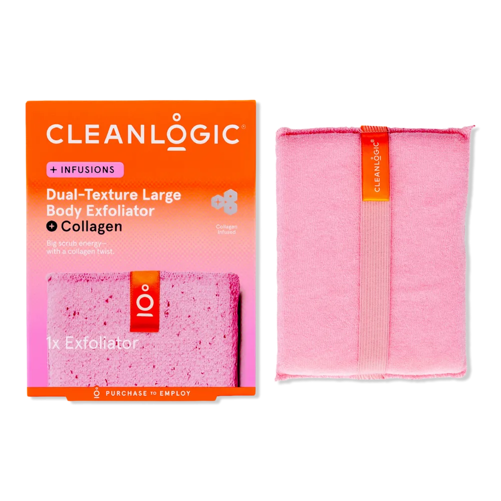 Infusions Dual-Texture Large Body Exfoliator + Collagen by Cleanlogic