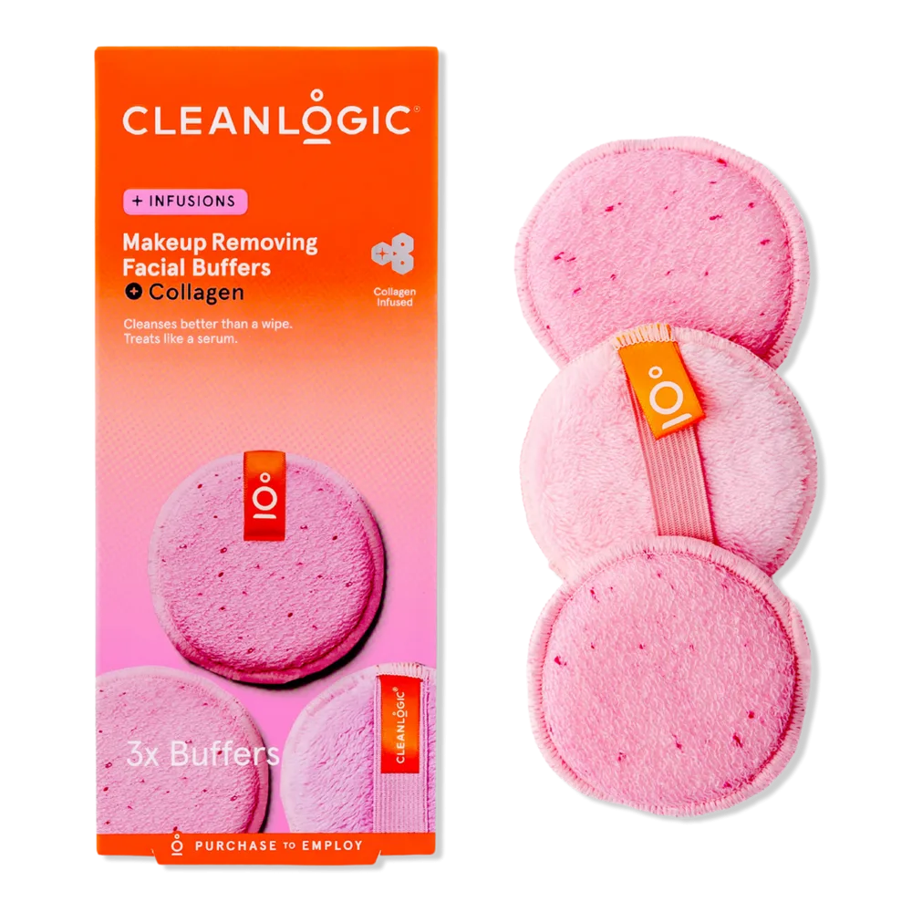 Infusions Makeup Removing Facial Buffers + Collagen by Cleanlogic