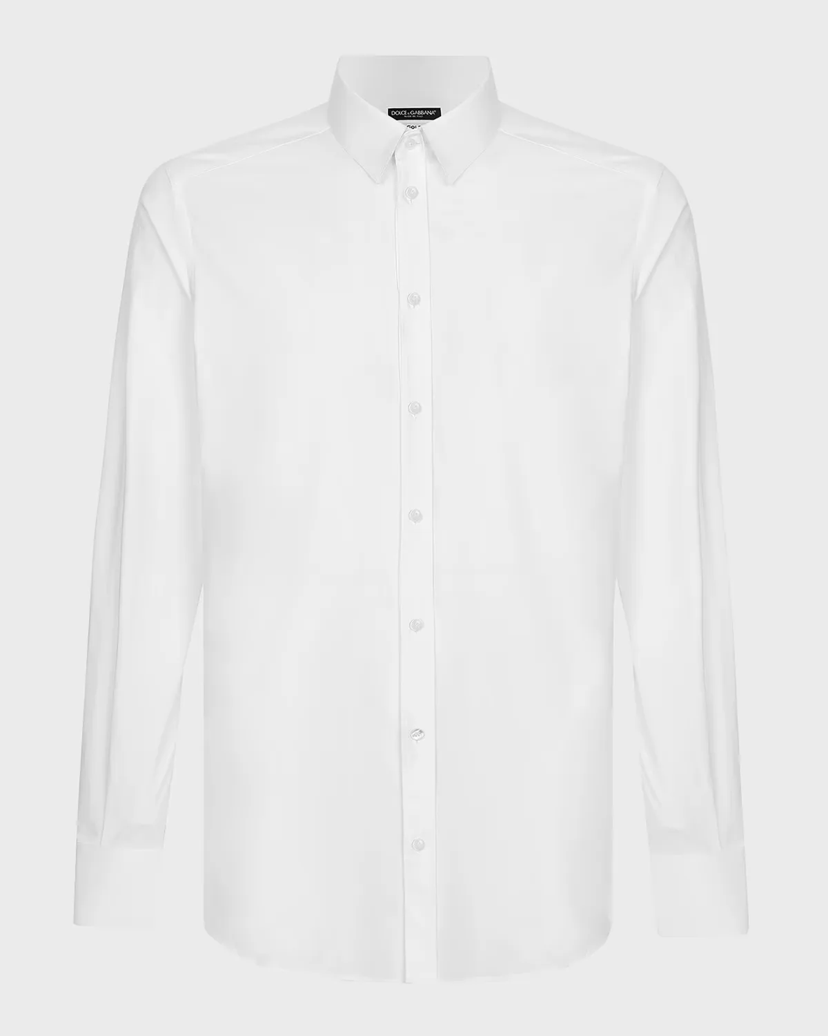 Solid Stretch Cotton Dress Shirt by Dolce & Gabbana