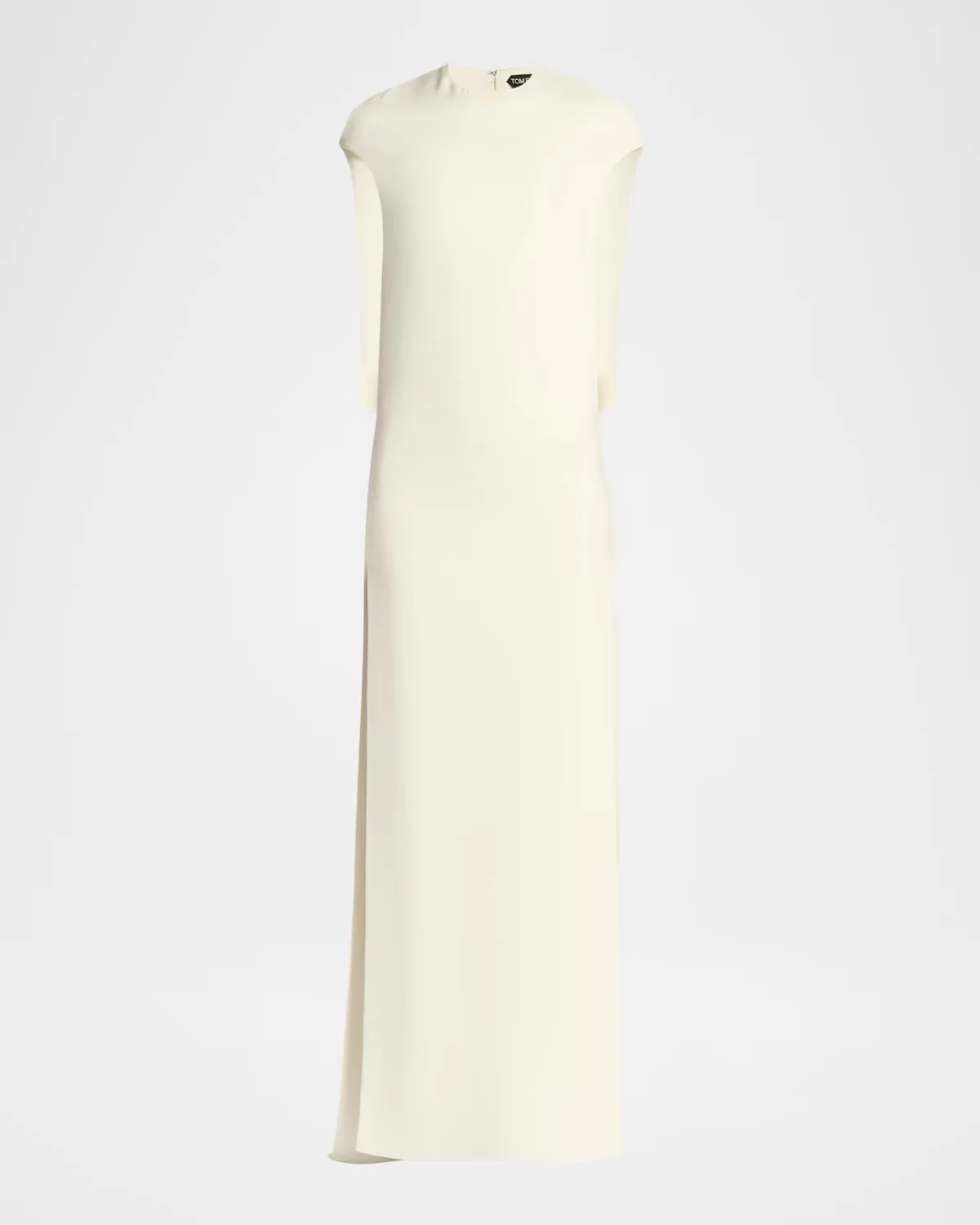 Cap-Sleeve Slit Crepe Gown by TOM FORD