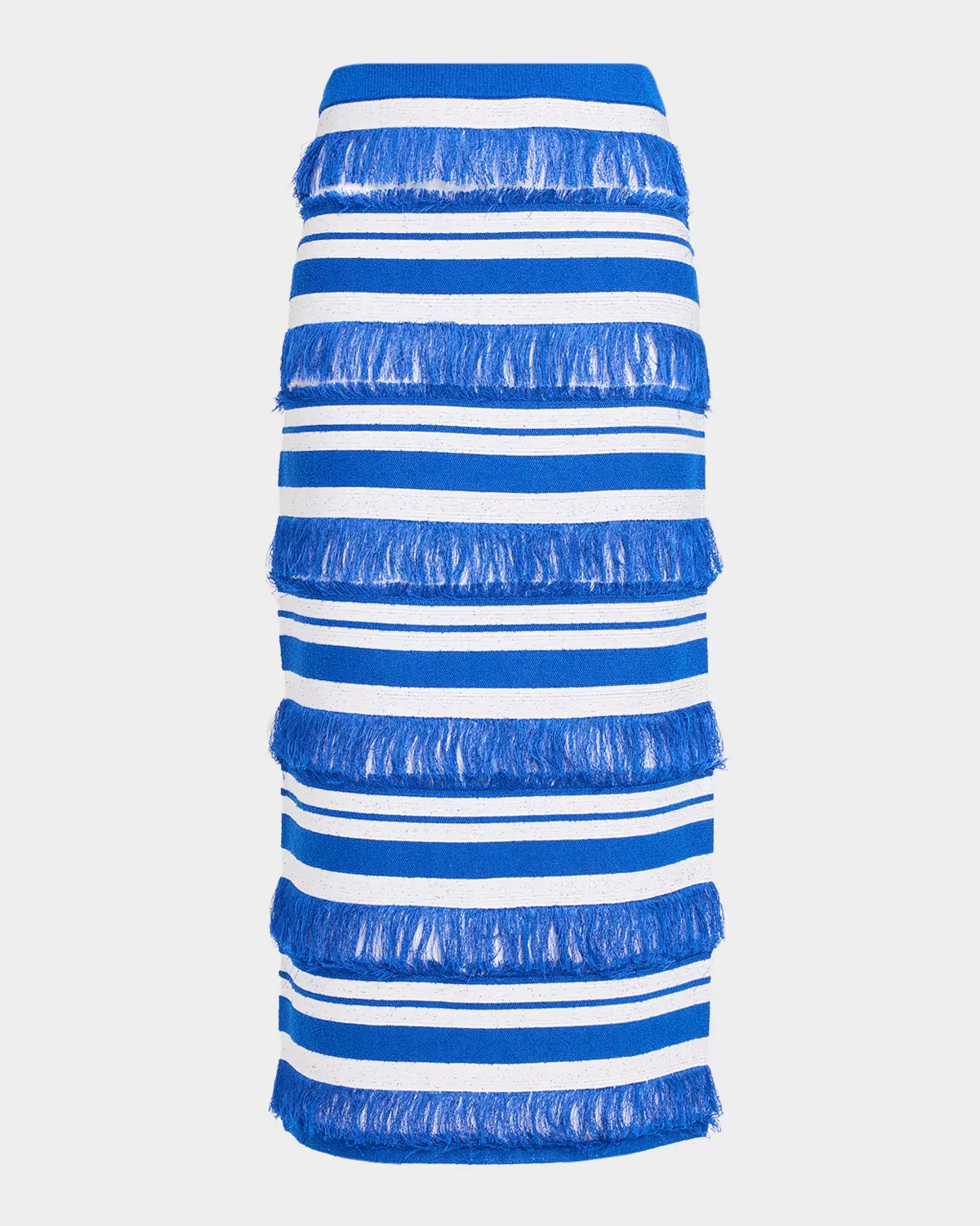 Lula Knit Fringe Midi Skirt by SIMKHAI