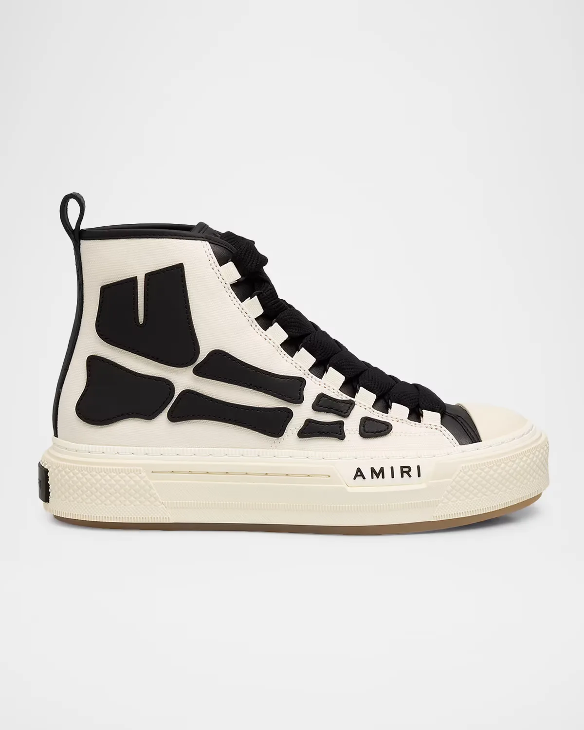 Skel Court Hi Canvas & Leather High-Top Sneakers by Amiri